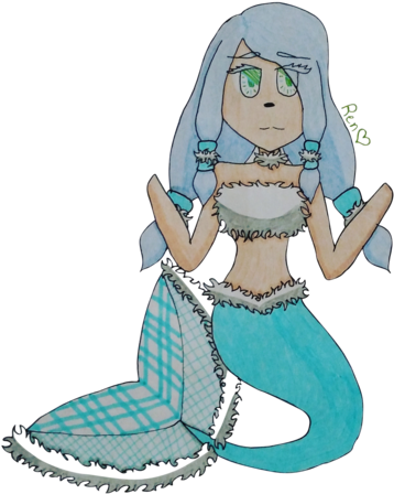 Ice Mermaid - Cartoon (480x480), Png Download