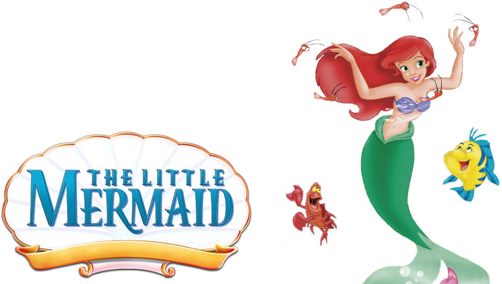 Little Mermaid Clipart Png (1000x562), Png Download