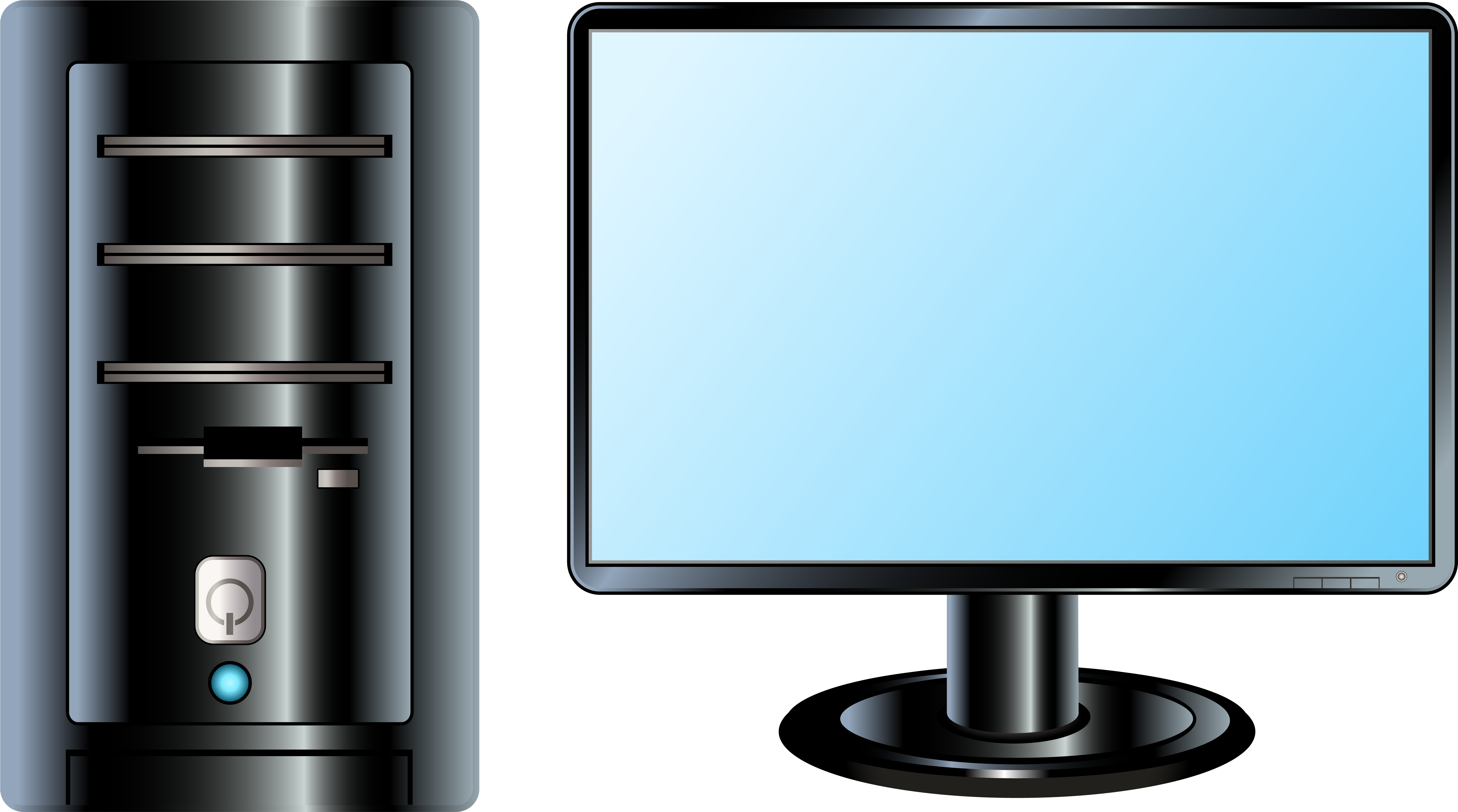 Desktop Pc Png Clip Art - Clip Art (8000x4457), Png Download