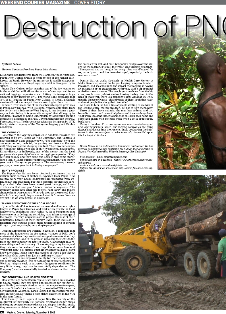 Writing Destruction Of Png's Rainforests - Construction Equipment (795x1102), Png Download