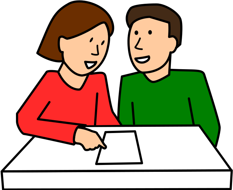 Pair Clipart Talking Partner - Partner Work Clipart (800x643), Png Download