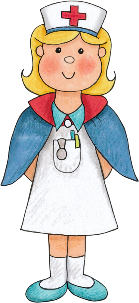 Human Clipart Nurse - Community Helpers Clipart (469x1024), Png Download