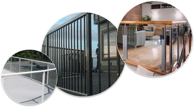 Aluminum Glass & Picket Railing - Glass And Aluminum Png (766x499), Png Download