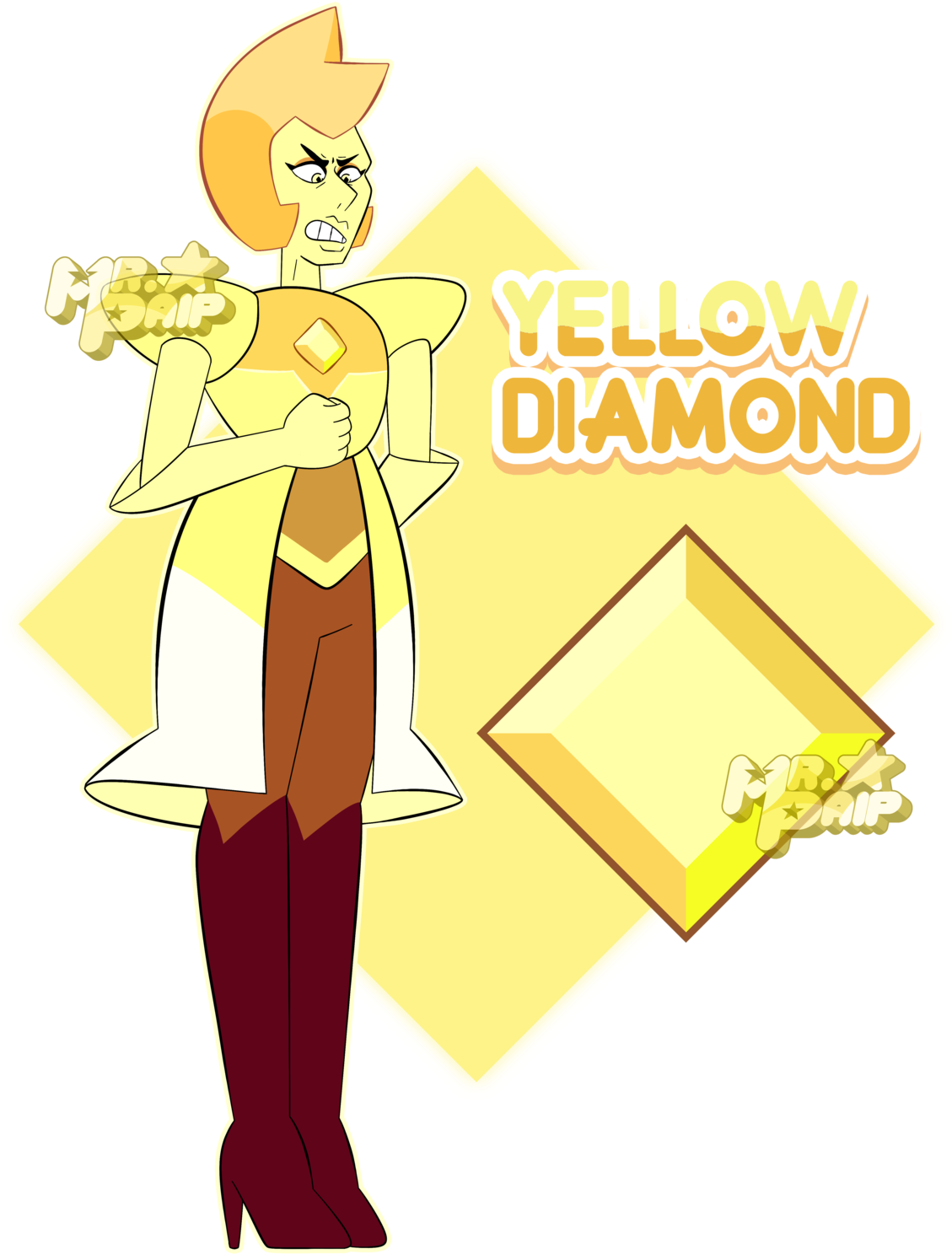 Yellow Diamond - Steven Universe Yellow Diamond Colors (1280x1536), Png Download