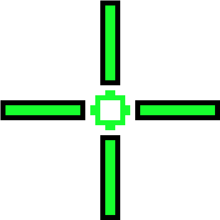 Green Crosshair Png (710x560), Png Download