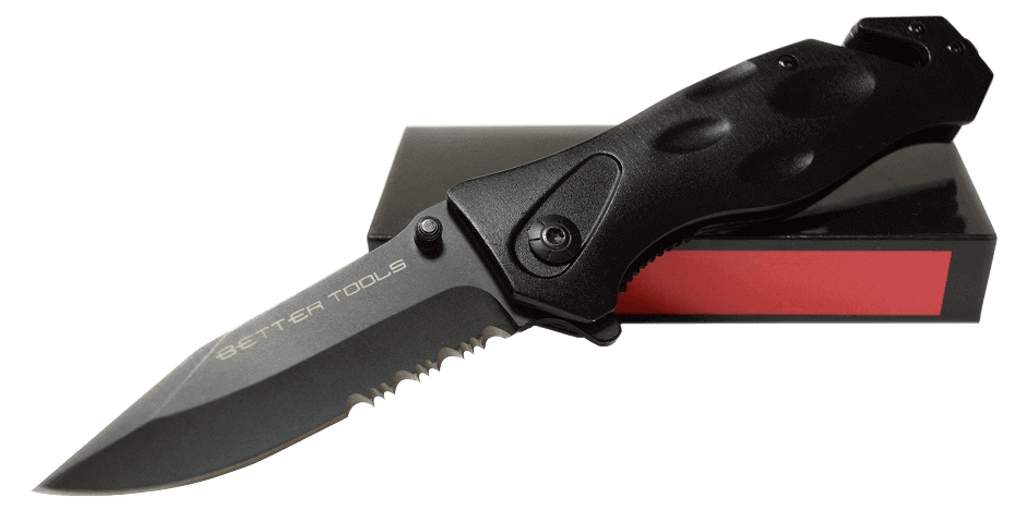 Tactical Knife Serrated - Utility Knife (940x480), Png Download