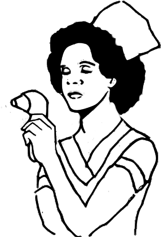 Hospital Clip Art Download - Nurse Black And White Png Clipart (677x800), Png Download