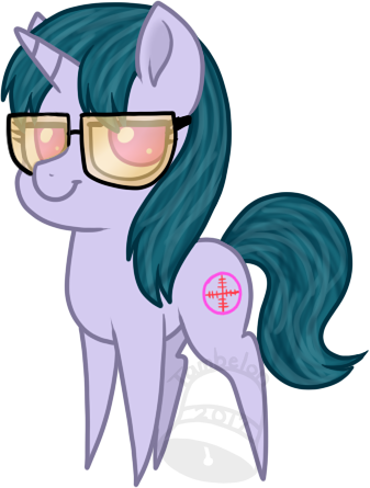 Tambelon, Chibi, Female, Glasses, Mare, Oc, Oc - Cartoon (337x445), Png Download