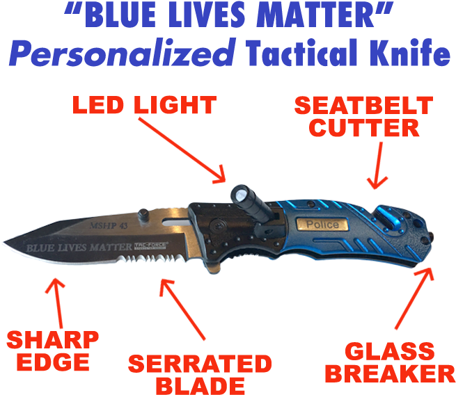 Price $29 - - Blue Lives Matter Knife (700x700), Png Download