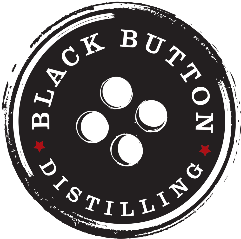 Black Button Distilling 2 Color Logo Clear Buttons (1000x993), Png Download