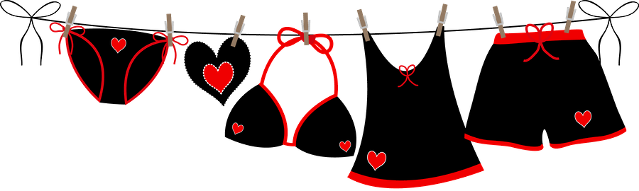 Printable Art, Envelopes, Clip Art, Wedding Decoration, - Varal De Lingerie Png (900x270), Png Download