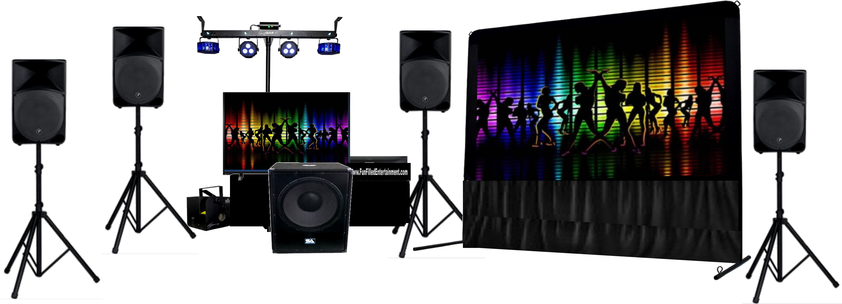 Dj Setup Png Clip Art Free Stock (2852x1054), Png Download