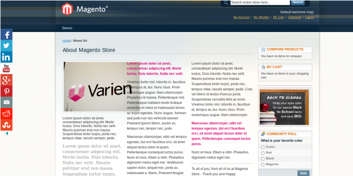 Magento Extension Social Share Button By Raghunathgurjar - Web Page (725x680), Png Download