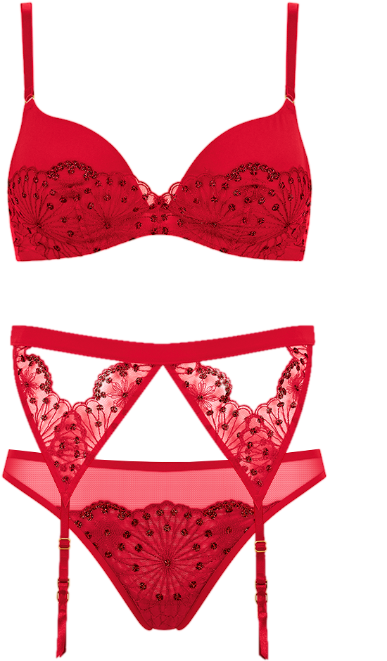 Seductive Lingerie - Rouge (640x1030), Png Download