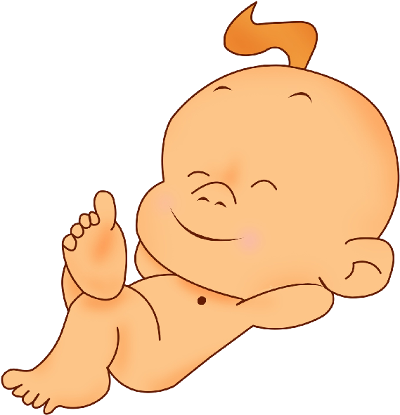 Funny Baby Cartoon Clip Art - Baby Cartoon Transparent Background (600x600), Png Download