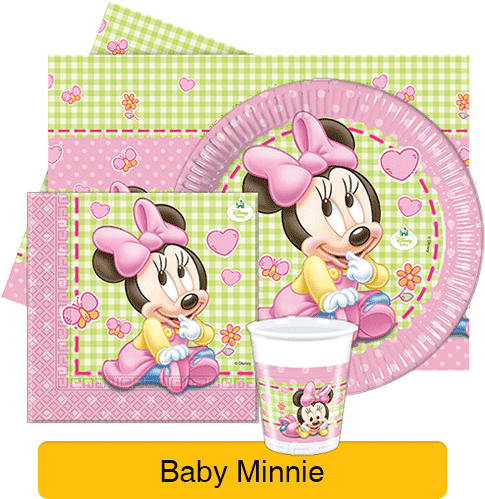 Minnie Mouse Party Supplies - 8 Disney Minnie Mouse Baby Party Paper Dinner Plates (500x500), Png Download