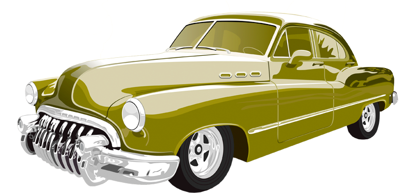 Carro - Blue Vintage Classic Car Birthday Banner Personalized (1400x450), Png Download