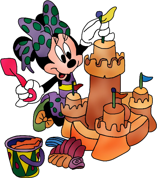 Disney Baby Minnie Mouse Cartoon Png Clip Art Images - Minnie Mouse Summer Clipart (600x600), Png Download
