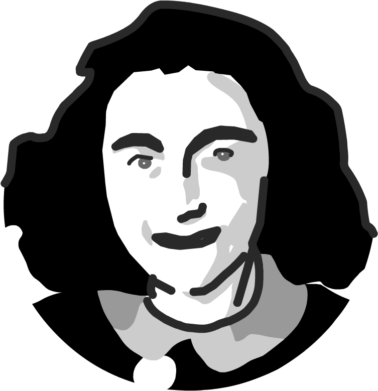 Animated Educational Site For Kids - Anne Frank Png (880x880), Png Download