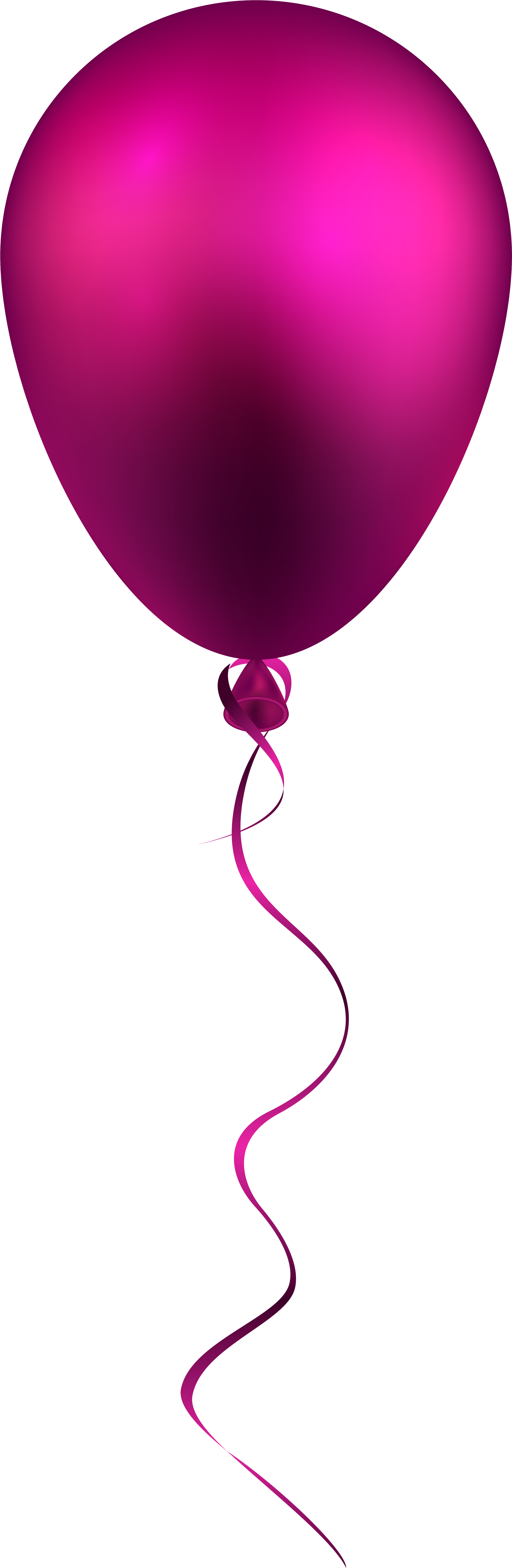Pink Balloon Png Clip Art - Balloon (2658x8000), Png Download