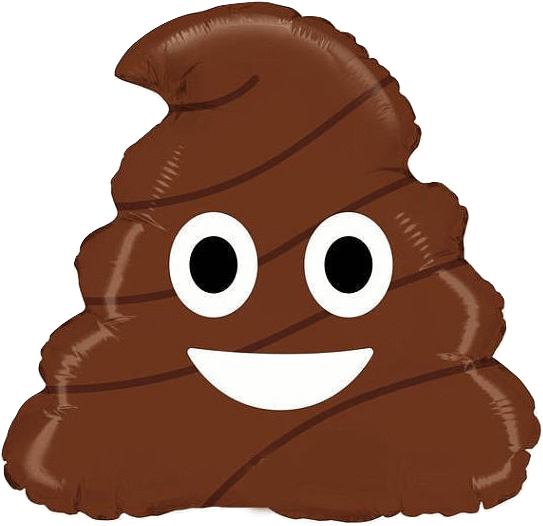 20" Poop Emoji Balloon - Birthday Emoji Balloons Png (563x551), Png Download