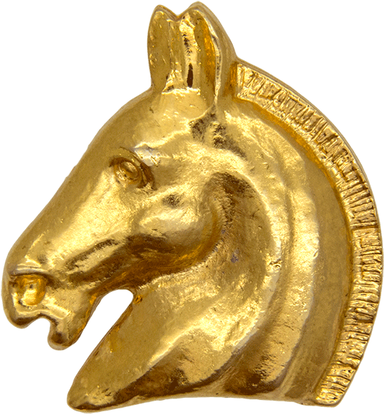 Hermès Horse Safety Pin , Gold - Horse (600x600), Png Download