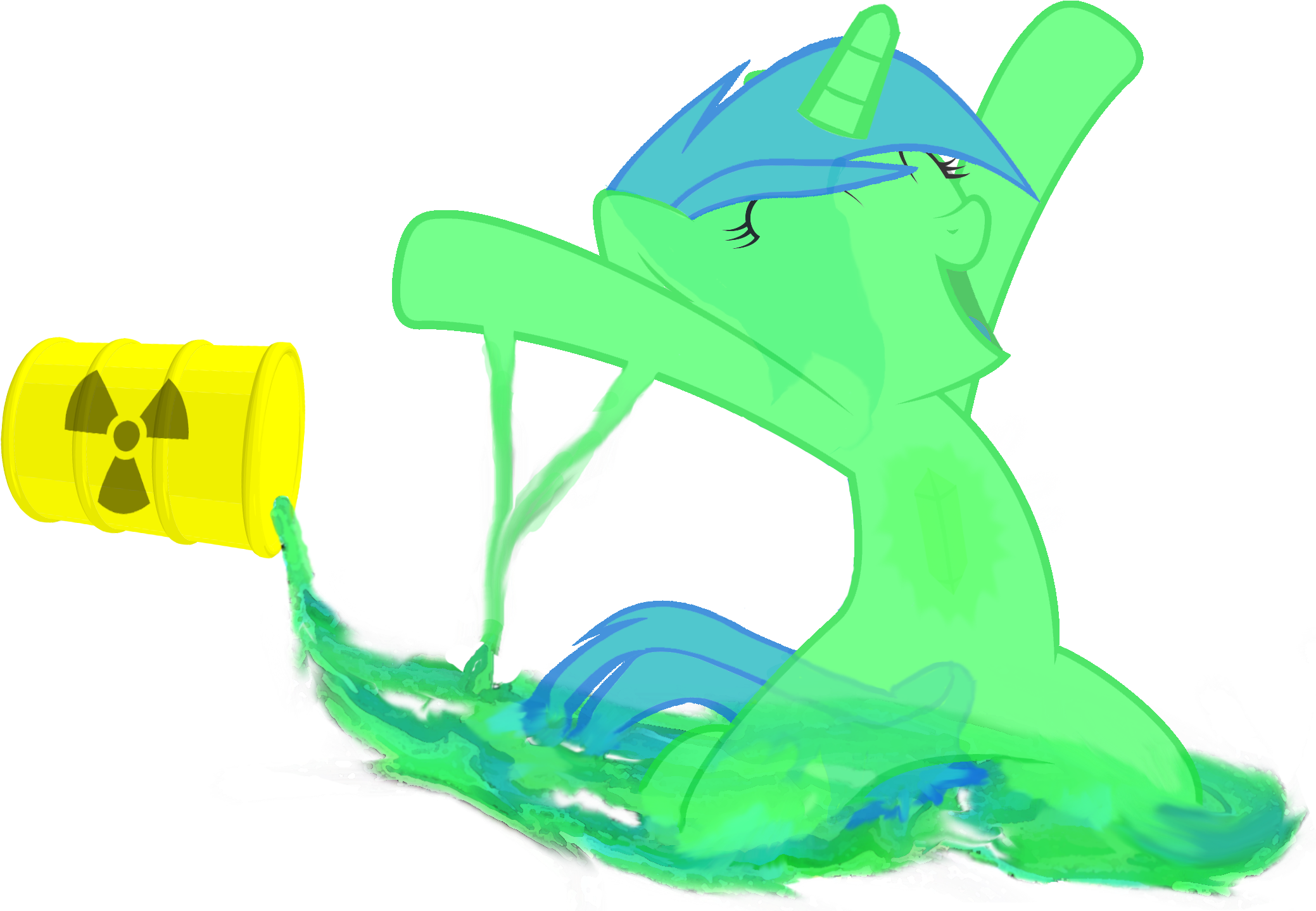 , Nuclear Acidic Goo Pony Corrected ) - Nuclear Pony (2101x1468), Png Download