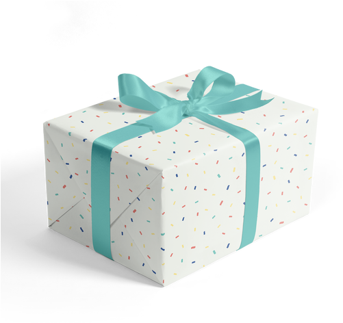 Confetti Wrapping Paper - Box (500x500), Png Download