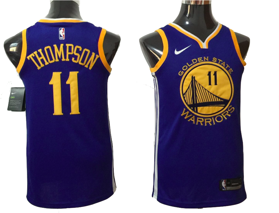 Klay Thompson Golden State Warriors Autographed Blue (966x719), Png Download