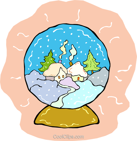 Snow Globe Royalty Free Vector Clip Art Illustration (467x480), Png Download