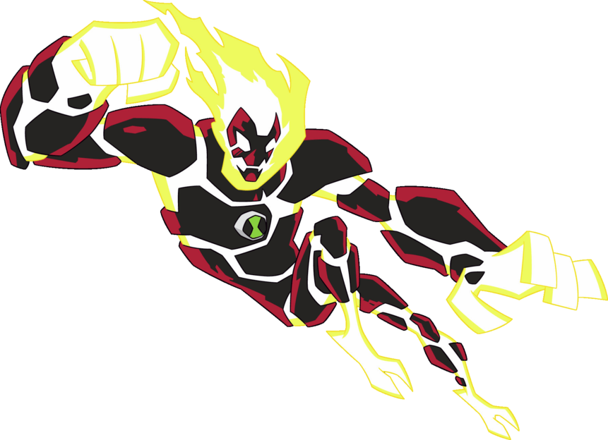Ben 10 Heatblast Striking Png - Ben 10 Alien Heatblast (861x624), Png Download