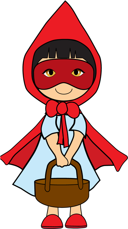 Red Riding Hood Clipart Cape - Red Little Riding Hood Png (424x765), Png Download