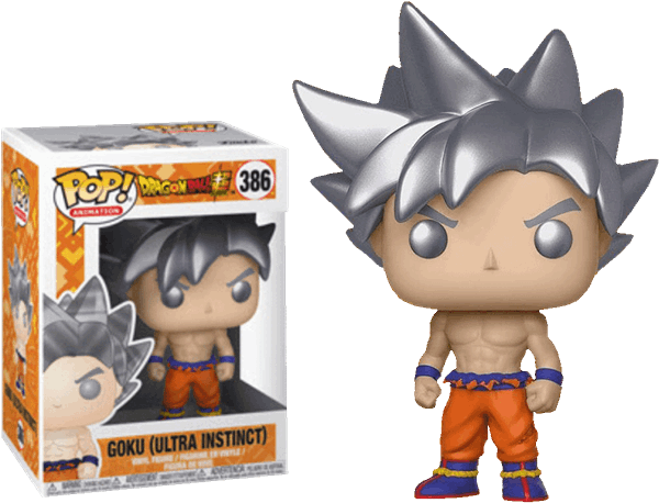 Goku Ultra Instinct Pop Vinyl Figure - Goku Ultra Instinct Pop (600x600), Png Download