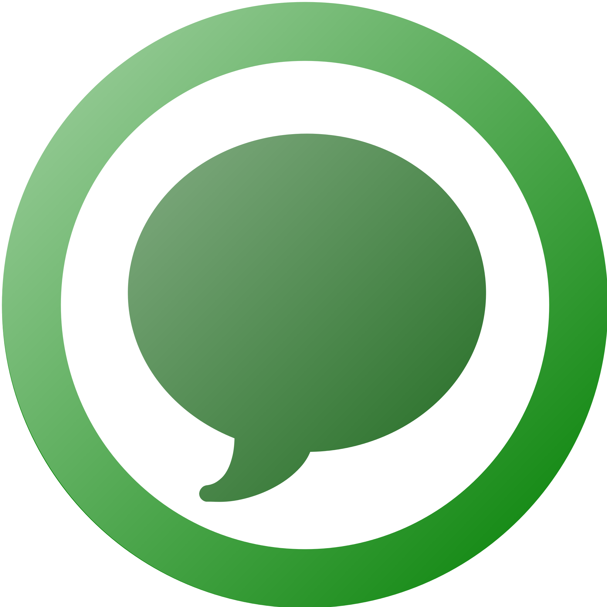 Open - Green Comment Png (2000x2000), Png Download