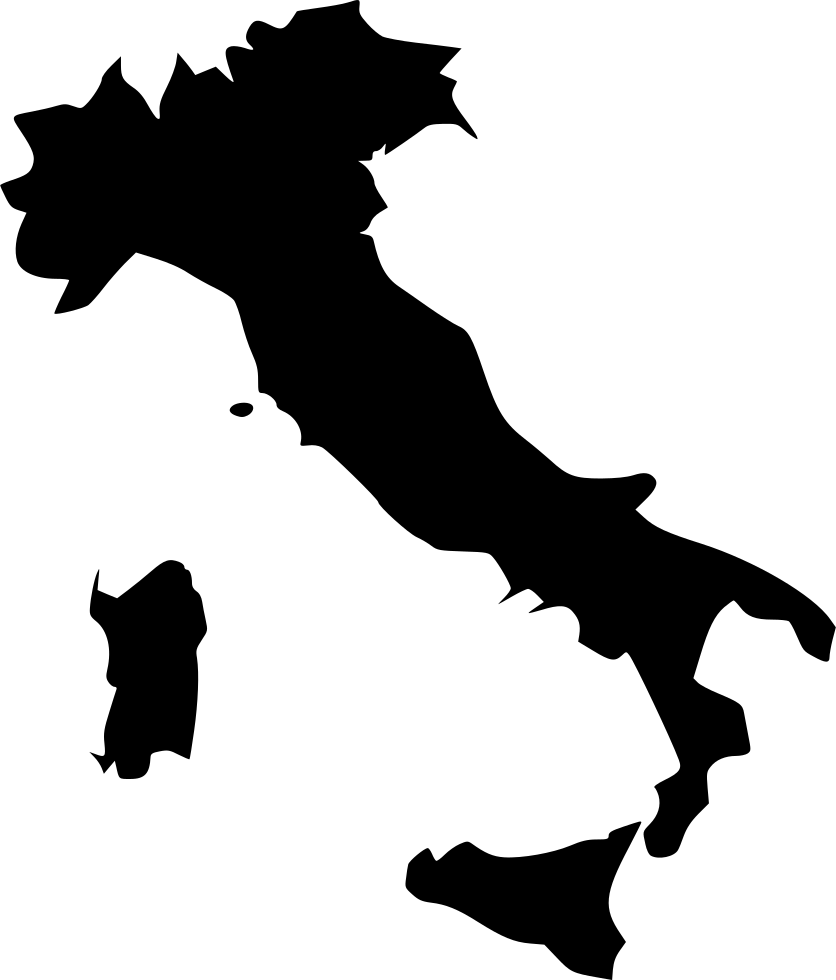Italy Comments - Italy Map Black Png (836x980), Png Download