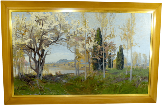 Italy Paintings Pastoral Landscape - Picture Frame (600x600), Png Download