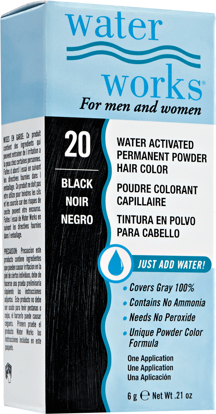 Waterworks Permanent Powder Hair Color, Black (1500x1500), Png Download