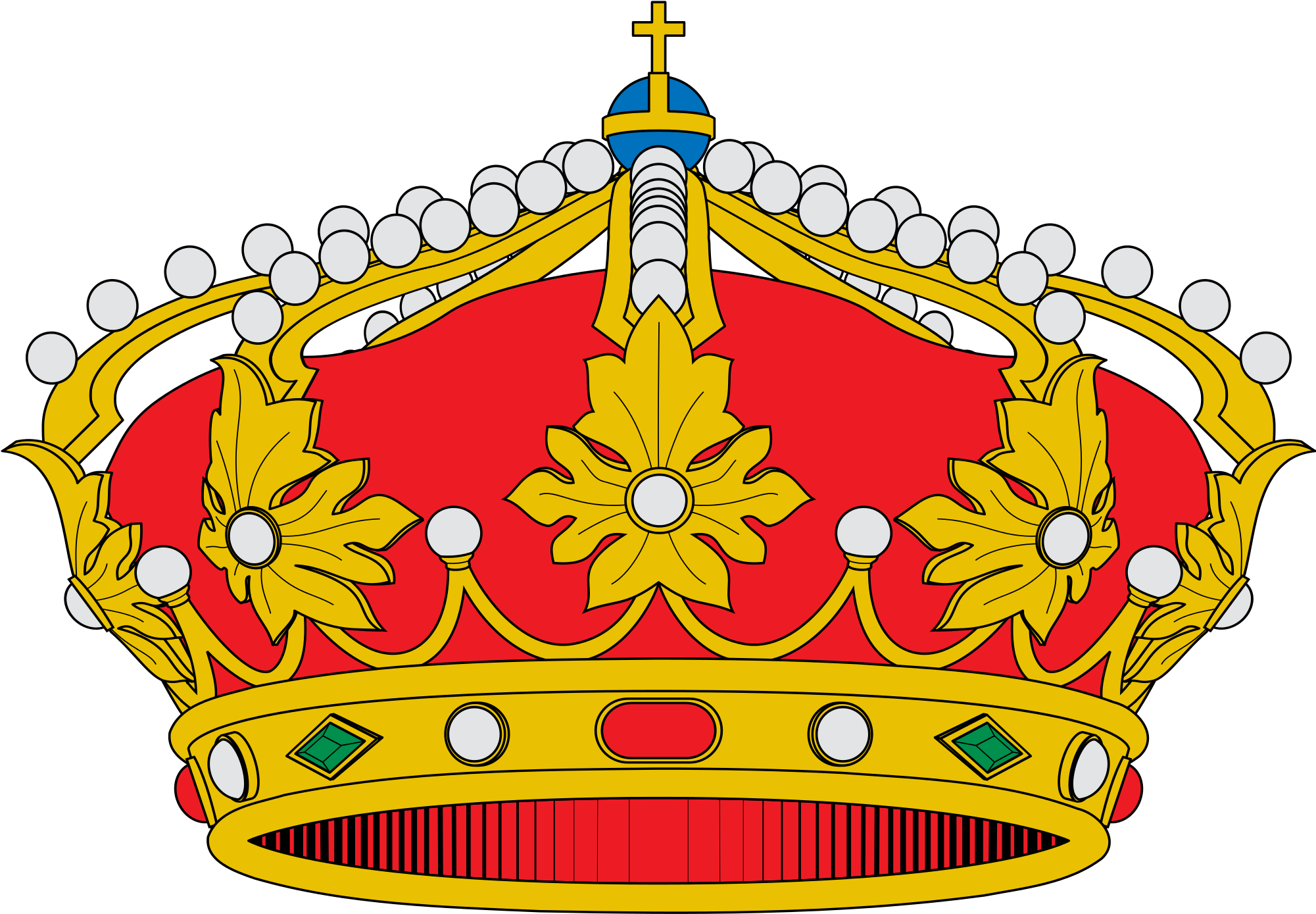 Open - Corona Escudo (2000x1400), Png Download