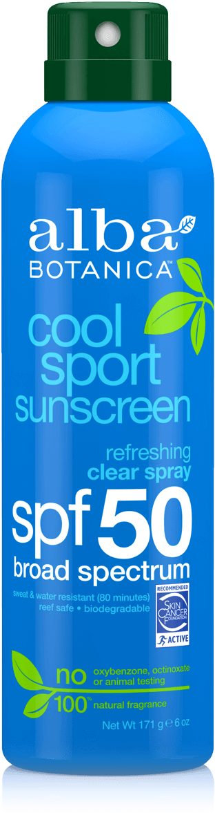 Alba Botanica Alba Sensitive Mineral Sunscreen Spray (600x1200), Png Download