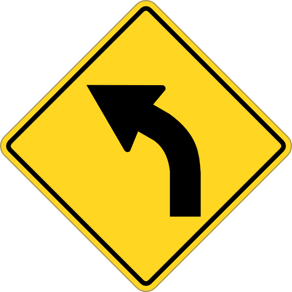 Jpg Transparent Download Sign Left Clip Art At Clker - Traffic Sign (600x600), Png Download