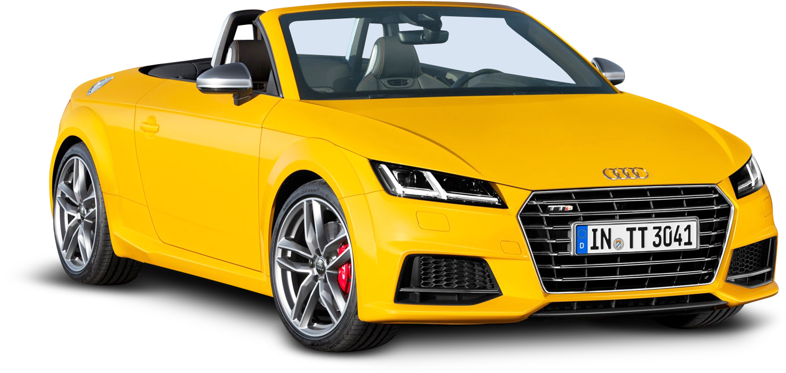 Yellow Audi Tts Roadster Car Png Image Pngpix Ffcc00 - Auto Decapotable A Vendre (1616x834), Png Download