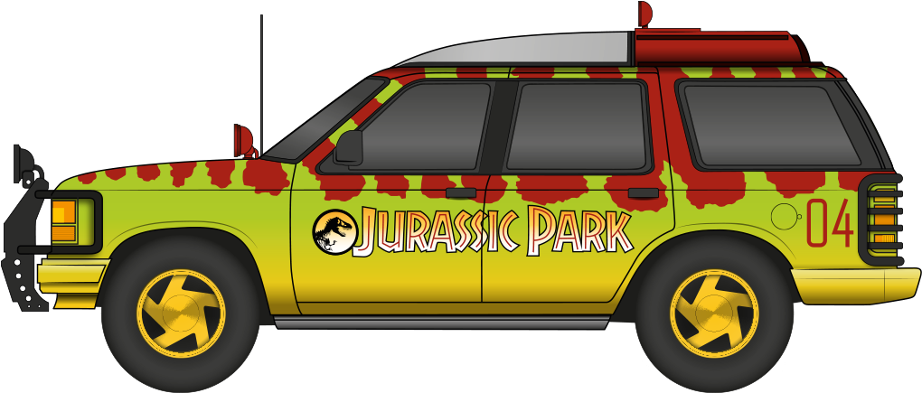 Jurassic Park Ford Explorer - Jurassic Park Explorer (1030x434), Png Download