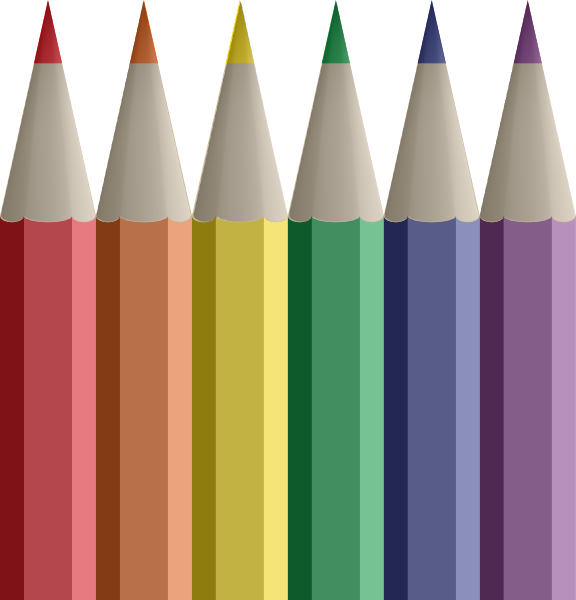 Image Library Stock Crayons Drawing Colored Pencil - Pencil Crayons Clipart (576x600), Png Download