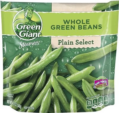 Green Giant Valley Fresh Steamers Select Whole Green - Steamer Green Beans (400x400), Png Download
