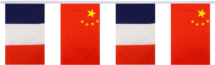 France China Friendship Bunting Flags 5 9 X - France China (800x400), Png Download