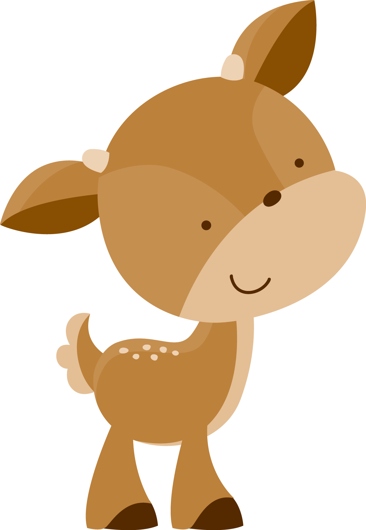 Colección De Animales - Woodland Deer Clipart (1261x1827), Png Download