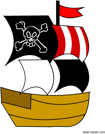 Free Pirate Boat Png Clip Art - Pirate Themed Clip Art Free (450x450), Png Download