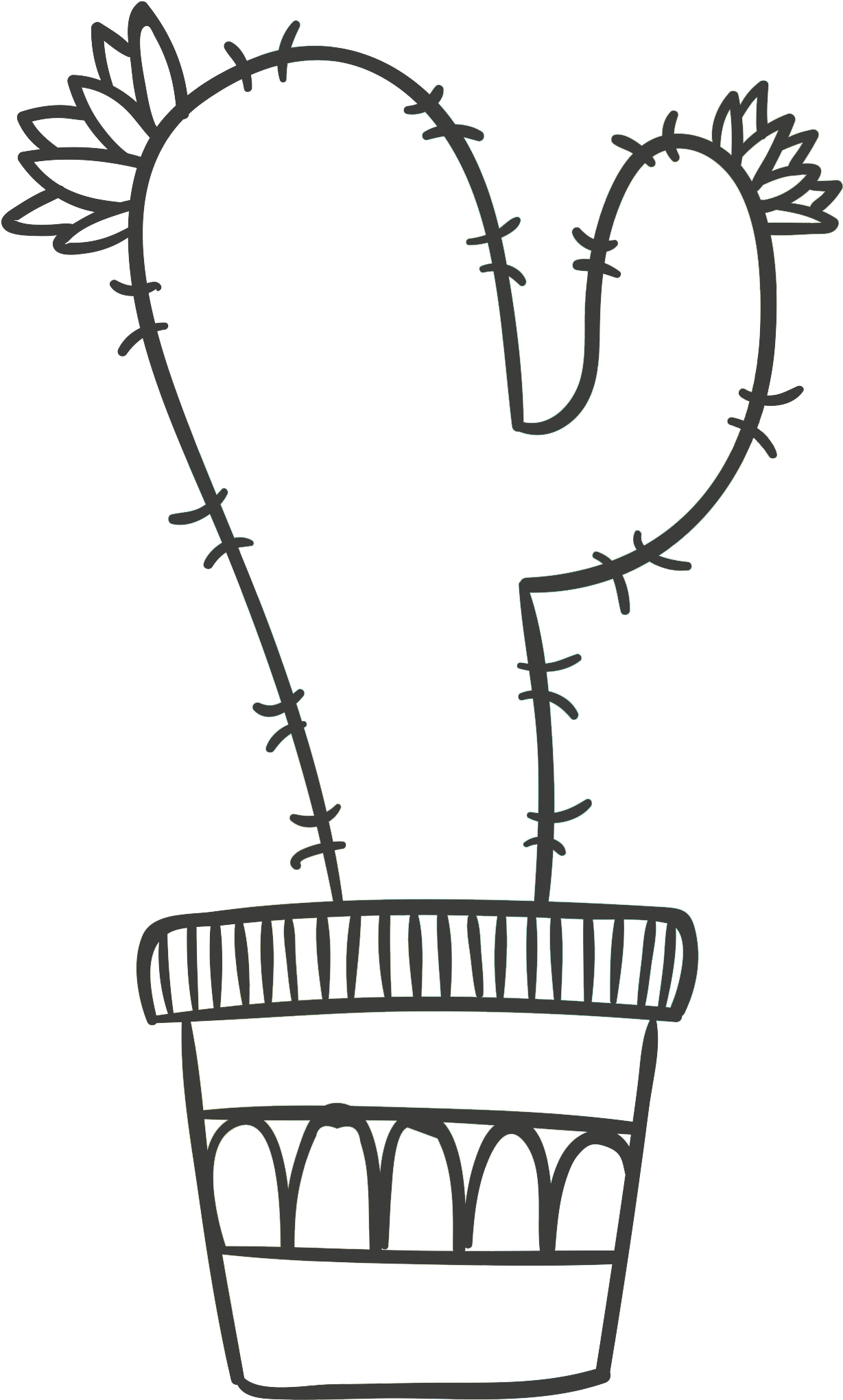 Image Download Cactaceae Painting Drawing Euclidean - Notebook Journal Dot-grid, Graph Grid, Lined, Blank (3333x3333), Png Download