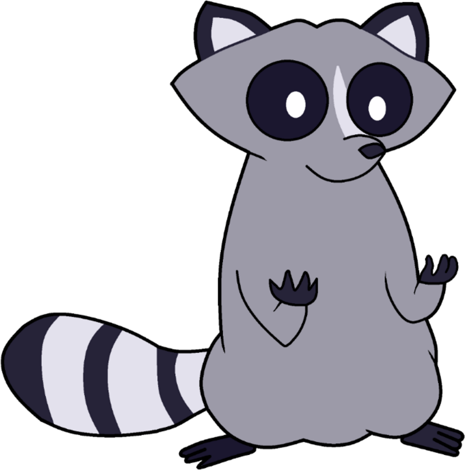 Cartoon Raccoon Png Jpg Freeuse Library - Raccoon Cartoon Transparent Background (2000x1888), Png Download