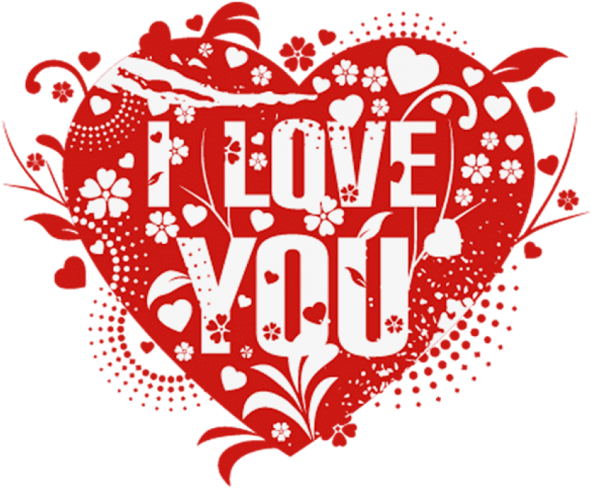 Sticker Of I Love You (600x498), Png Download